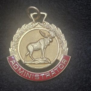 Gold and Red Administrator Badge